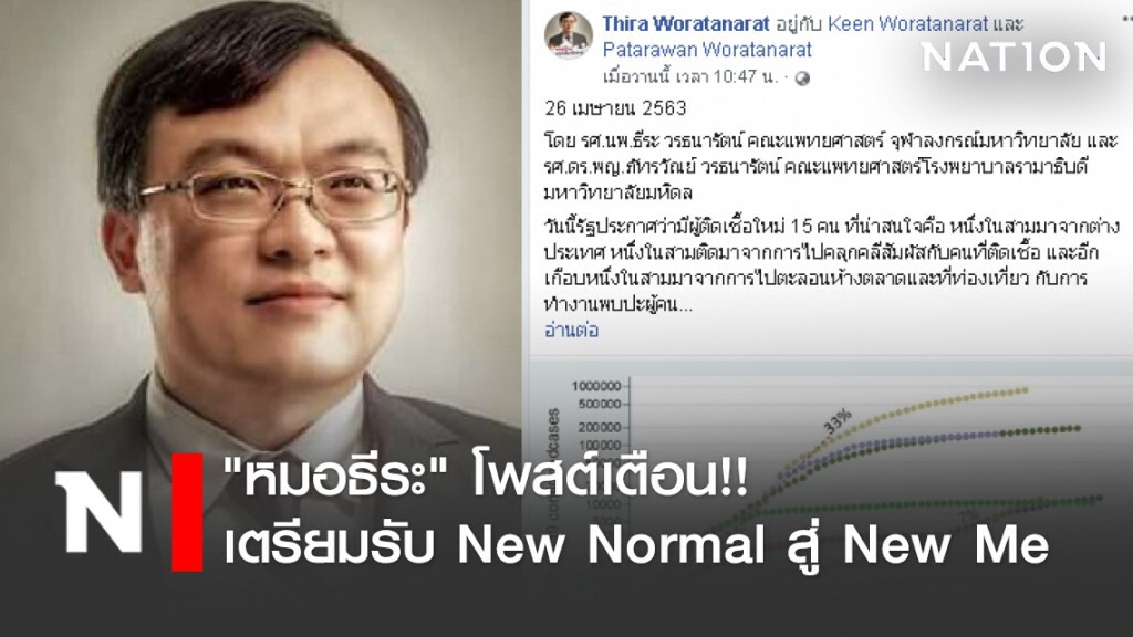 "หมอธีระ" โพสต์เตือนทุกคนเตรียมรับ New Normal สู่ New Me