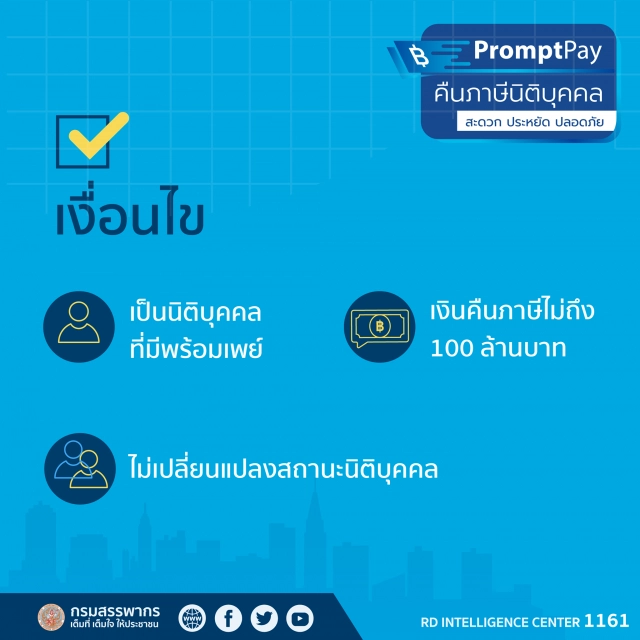 สรรพากรคืนภาษีนิติบุคคลผ่านพร้อมเพย์ เริ่ม 1 พ.ค.นี้