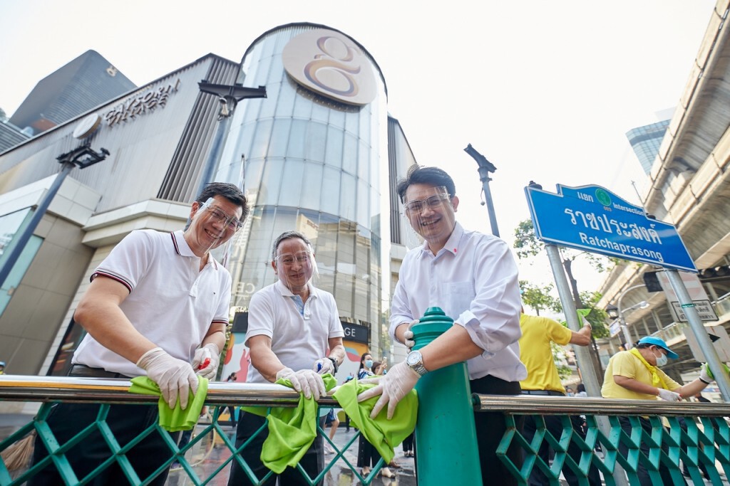 'ราชประสงค์' ชูโมเดลพื้นที่สาธารณะไร้ COVID-19