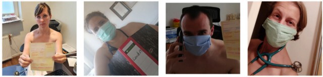 หมอเยอรมนีโพสต์รูปเปลือย ประท้วงไม่มีชุด PPE