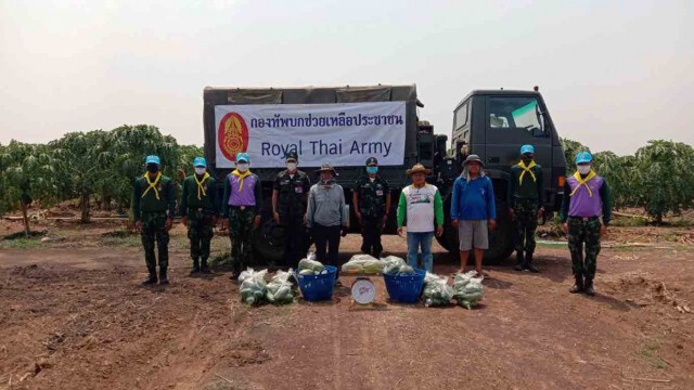 ทหารลงพื้นที่ช่วยรับซื้อมะละกอ เกษตรกรได้รับผลกระทบโควิด-19