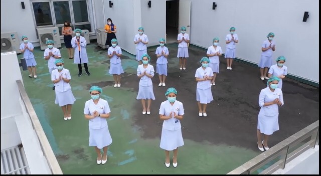 "หมอ-พยาบาล"ส่งคลิปปรบมือกลับ ขอบคุณคนไทยที่ร่วมสู้"โควิด"ด้วยกัน