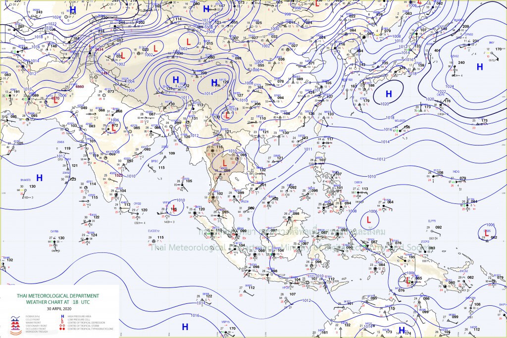 อุตุฯชี้ อากาศ 24 ชั่วโมงข้างหน้า ไทยร้อน-ฝนบางพื้นที่ อุตุฯชี้ อากาศ 24 ชั่วโมงข้างหน้า ไทยร้อน-ฝนบางพื้นที่