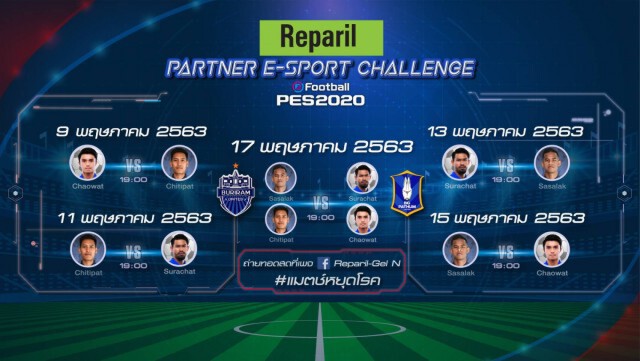 "ปราสาทสายฟ้า– บีจี"ส่งนักเตะดวล"Reparil Partner E-sport"