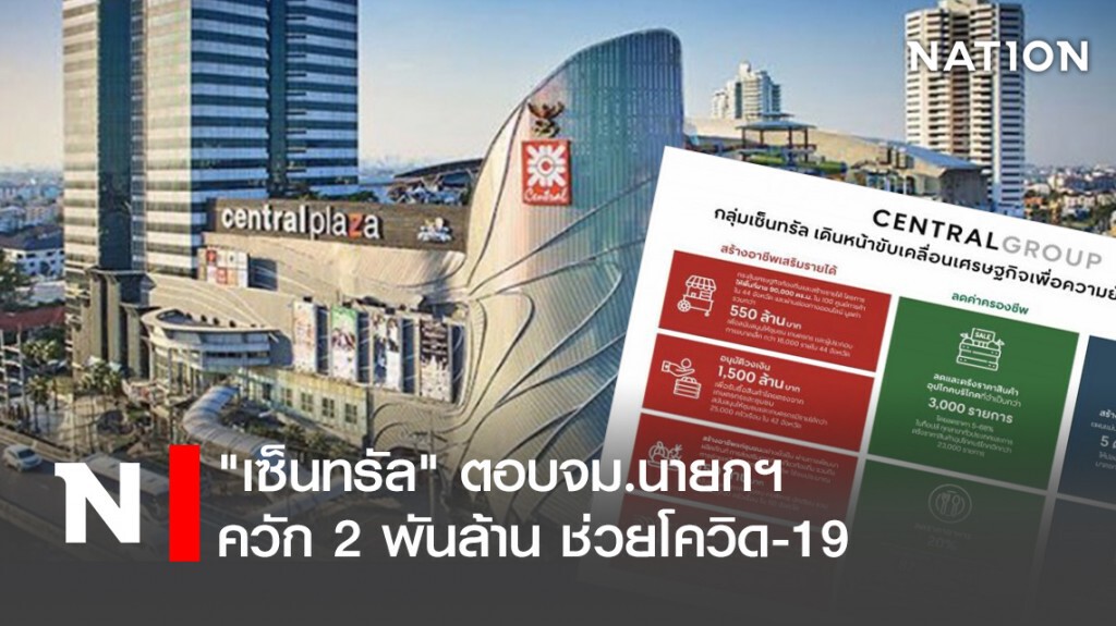 "เซ็นทรัล" ตอบจม.นายกฯ ควัก 2 พันล้าน ช่วยโควิด-19