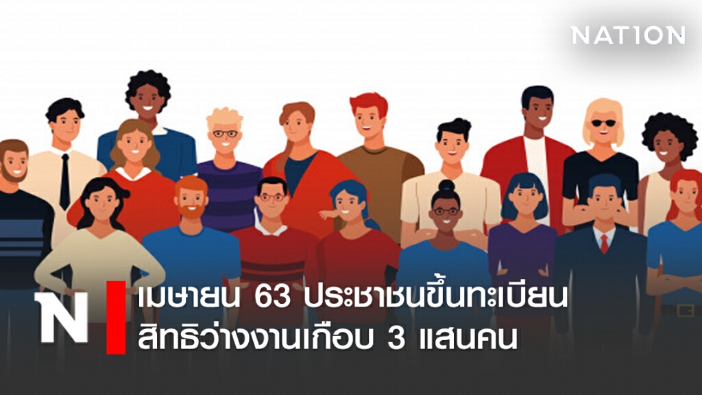 เมษายน 63 ประชาชนขึ้นทะเบียนสิทธิว่างงานเกือบ 3 แสนคน