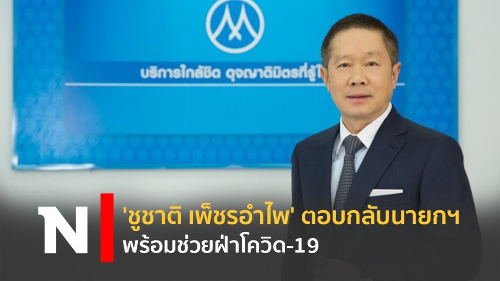 'ชูชาติ เพ็ชรอำไพ' ตอบกลับนายกฯ พร้อมช่วยฝ่าโควิด-19 'ชูชาติ เพ็ชรอำไพ' ตอบกลับนายกฯ พร้อมช่วยฝ่าโควิด-19