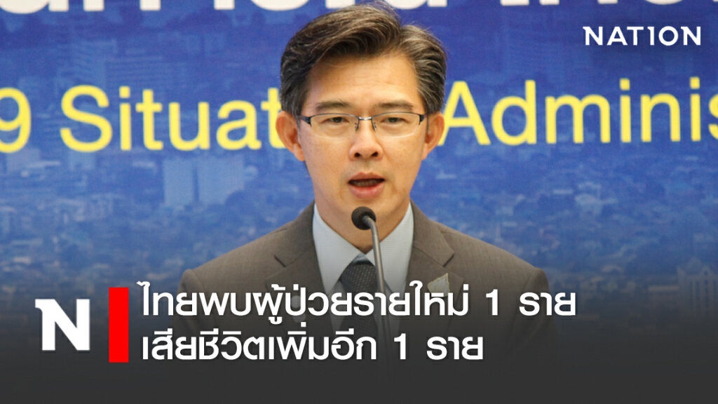 ศบค. เเถลงไทยพบติดโควิด-19 รายใหม่เพิ่ม 1 ราย ดับเพิ่ม 1 ราย ศบค. เเถลงไทยพบติดโควิด-19 รายใหม่เพิ่ม 1 ราย ดับเพิ่ม 1 ราย