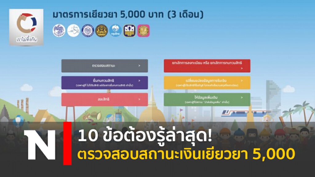 10 ข้อต้องรู้ล่าสุด! ตรวจสอบสถานะเงินเยียวยา 5,000 10 ข้อต้องรู้ล่าสุด! ตรวจสอบสถานะเงินเยียวยา 5,000