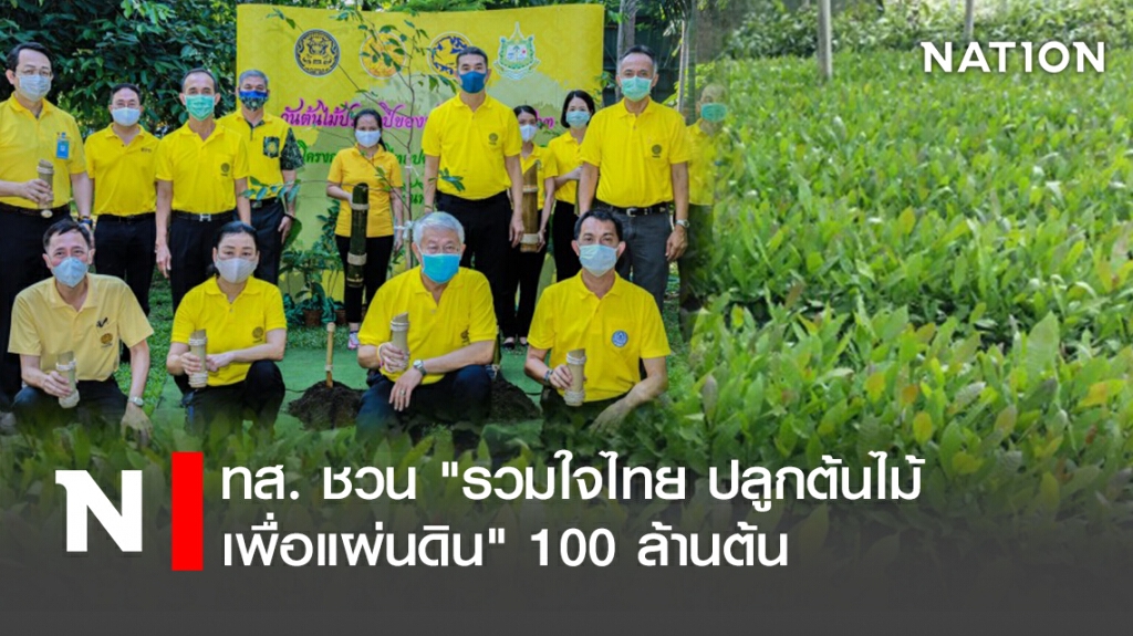 ทส. ชวน "รวมใจไทย ปลูกต้นไม้ เพื่อแผ่นดิน" 100 ล้านต้น