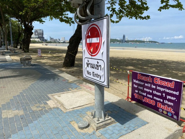 "สนธยา คุณปลื้ม"ปิดชายหาดพัทยา ป้องกันเชื้อโควิด-19