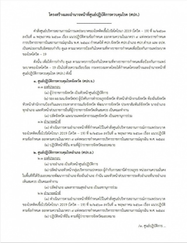 "ปลัดมท." สั่งด่วน! ผู้ว่าฯทุกจังหวัด ตั้ง ศปก. คุมเข้มโควิด-19 ทุกพื้นที่