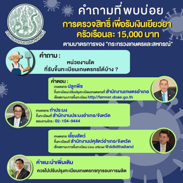 แนะชาวสวนยาง รีบขึ้นทะเบียนเกษตรกรรับเงินเยียวยา 15,000 บาท
