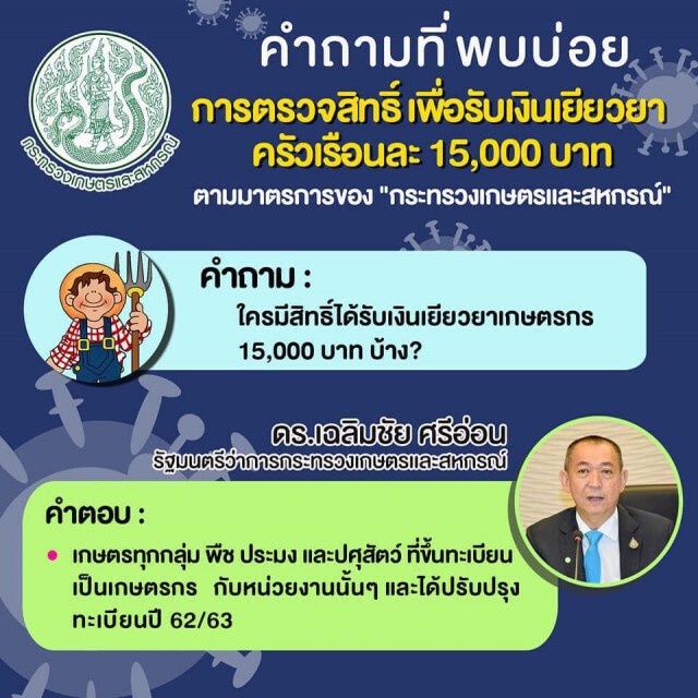 แนะชาวสวนยาง รีบขึ้นทะเบียนเกษตรกรรับเงินเยียวยา 15,000 บาท
