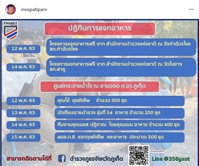 "มอส-แฟนคลับ"ส่งน้ำใจสู้โควิด-19 จ.ภูเก็ต