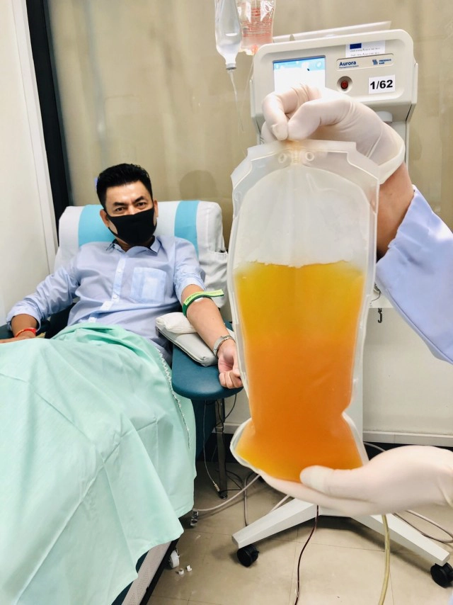 "มิสเตอร์ป๋อง" บริจาคพลาสมา หลังหายป่วยโควิด