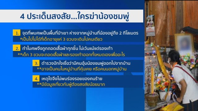 เปิด 4 ปมสงสัย...ใครฆ่าน้องชมพู่ ?