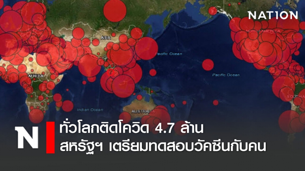 ทั่วโลกติดโควิด 4.7 ล้าน ด้านสหรัฐฯ เตรียมทดสอบวัคซีนกับคน