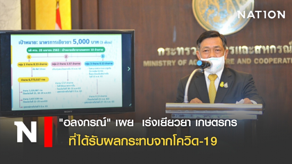 "อลงกรณ์" เผย เร่งเยียวยา เกษตรกร ที่ได้รับผลกระทบจากโควิด-19 "อลงกรณ์" เผย เร่งเยียวยา เกษตรกร ที่ได้รับผลกระทบจากโควิด-19