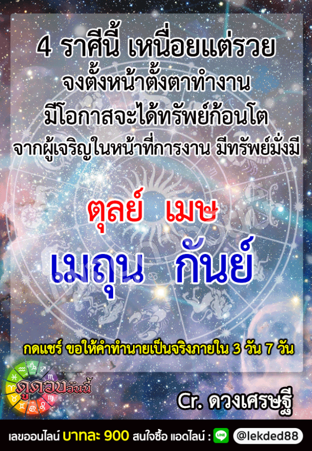 เปิด 4 ราศี เหนื่อยแต่รวย มีโอกาสจะได้ทรัพย์ก้อนโต