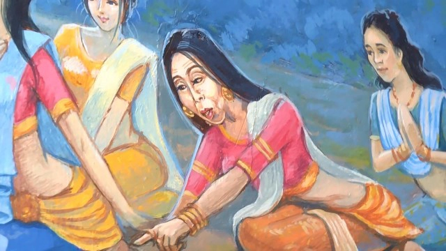 สิตางศุ์ บัวทอง บน ผนังโบสถ์ มหาอุตม์