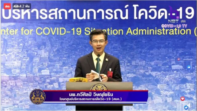 ศบค. แถลงไทยพบติดโควิดเพิ่ม 1 ราย ไร้ผู้เสียชีวิตเพิ่ม!!