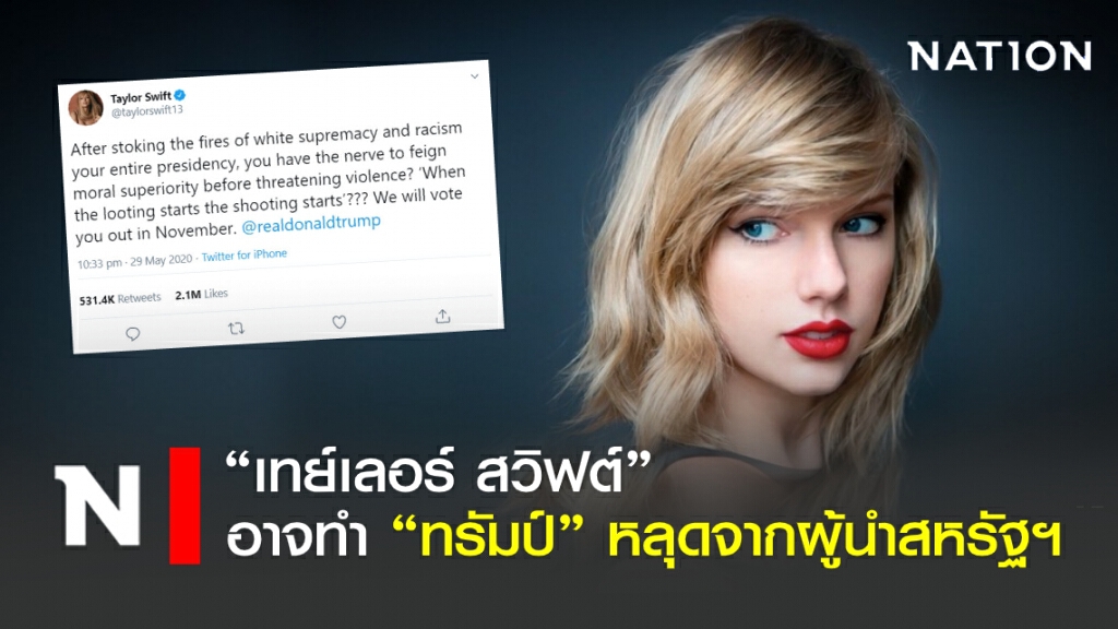"เทย์เลอร์ สวิฟต์" อาจทำ "ทรัมป์" หลุดจากผู้นำสหรัฐฯ "เทย์เลอร์ สวิฟต์" อาจทำ "ทรัมป์" หลุดจากผู้นำสหรัฐฯ