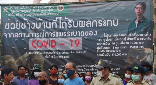 กระทรวงทรัพยากรฯ ร่วมใจ ช่วยช้างบ้านประสบภัยโควิด-19
