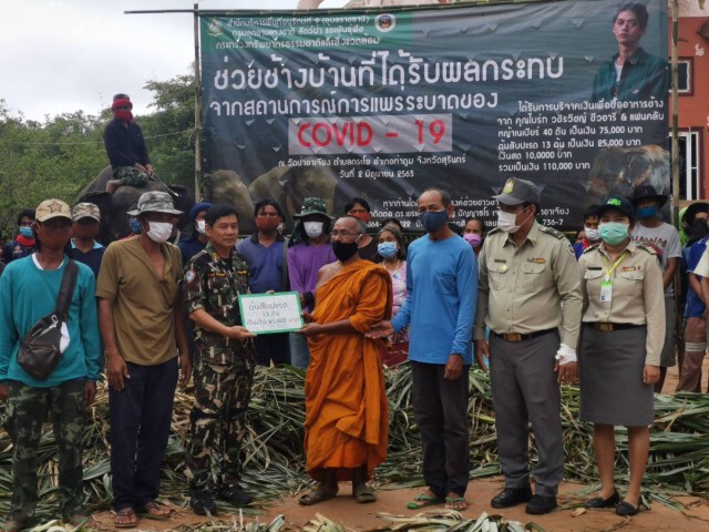 กระทรวงทรัพยากรฯ ร่วมใจ ช่วยช้างบ้านประสบภัยโควิด-19