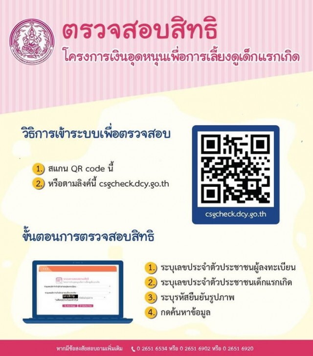 เงินอุดหนุนเด็กแรกเกิด เข้าแล้ว! เช็กสถานะที่นี่