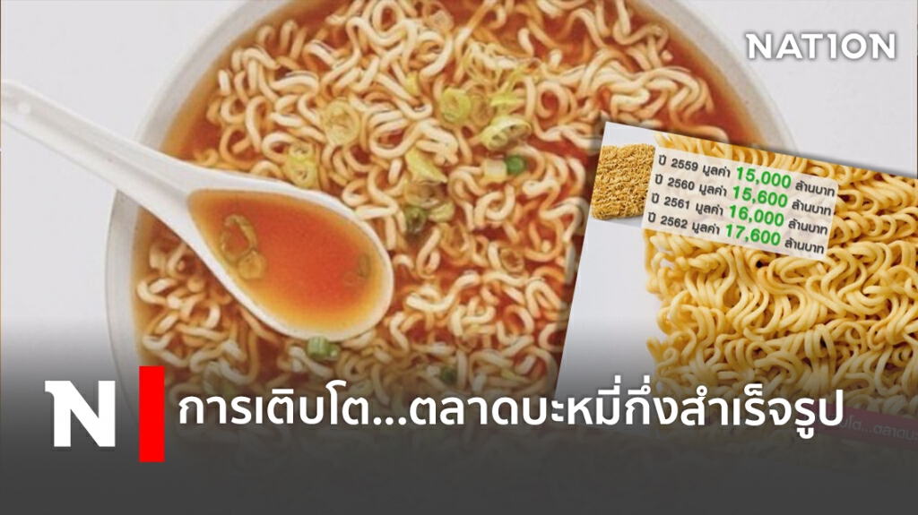 การเติบโต...ตลาดบะหมี่กึ่งสำเร็จรูป การเติบโต...ตลาดบะหมี่กึ่งสำเร็จรูป