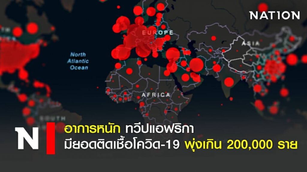 อาการหนัก ทวีปแอฟริกามียอดติดเชื้อโควิด-19 พุ่งเกิน 200,000   ราย