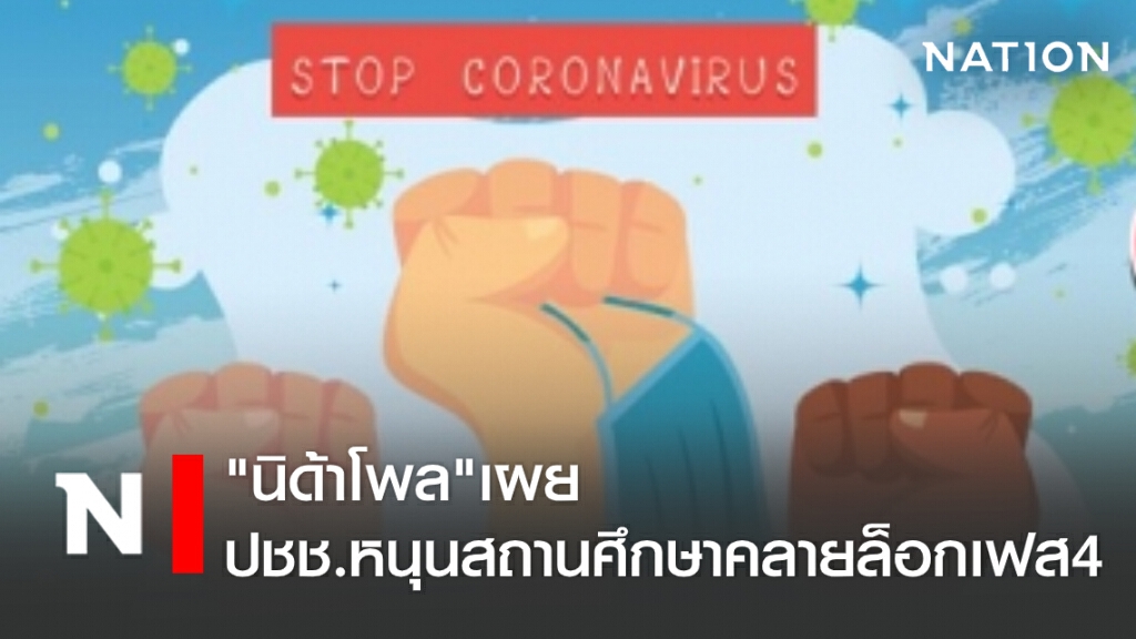 "นิด้าโพล"เผยปชช.หนุนสถานศึกษาคลายล็อกเฟส4 "นิด้าโพล"เผยปชช.หนุนสถานศึกษาคลายล็อกเฟส4