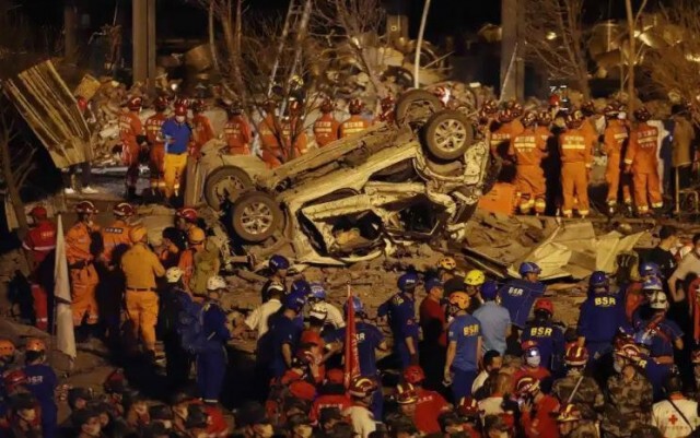 ทางการจีน เผยภาพความเสียหายเหตุรถบรรทุกLPGระเบิด