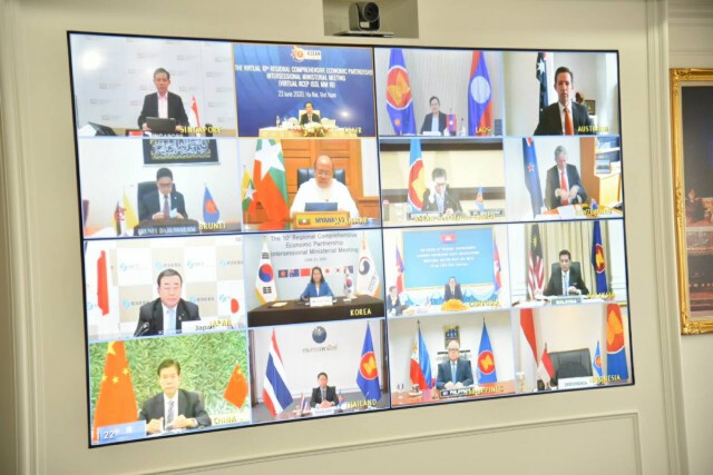 รัฐมนตรี RCEP ร่วมมือฟื้นฟูเศรษฐกิจจากพิษโควิด-19 ย้ำลงนามปีนี้