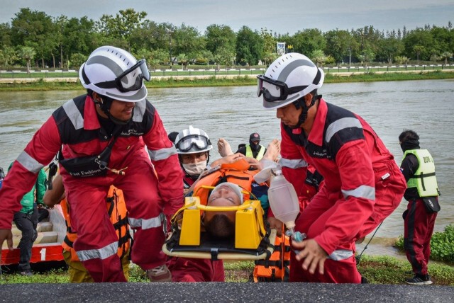 "ทหาร-พลเรือน-ฝ่ายปกครอง" ร่วมฝึกซ้อมรับมือภัยพิบัติ