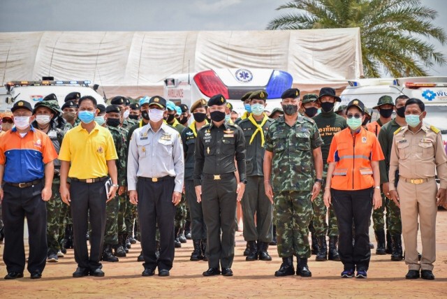 "ทหาร-พลเรือน-ฝ่ายปกครอง" ร่วมฝึกซ้อมรับมือภัยพิบัติ