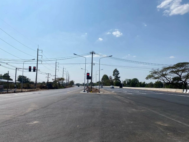 ทางหลวงขยายถนนเมืองร้อยเอ็ดแก้จราจรติดขัด