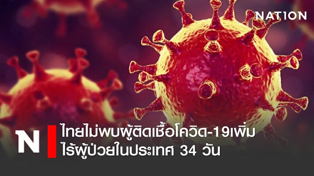 ศบค.เผยไทยไม่พบผู้ติดเชื้อโควิด-19เพิ่ม ไร้ผู้ป่วยในประเทศ 34 วัน ศบค.เผยไทยไม่พบผู้ติดเชื้อโควิด-19เพิ่ม ไร้ผู้ป่วยในประเทศ 34 วัน