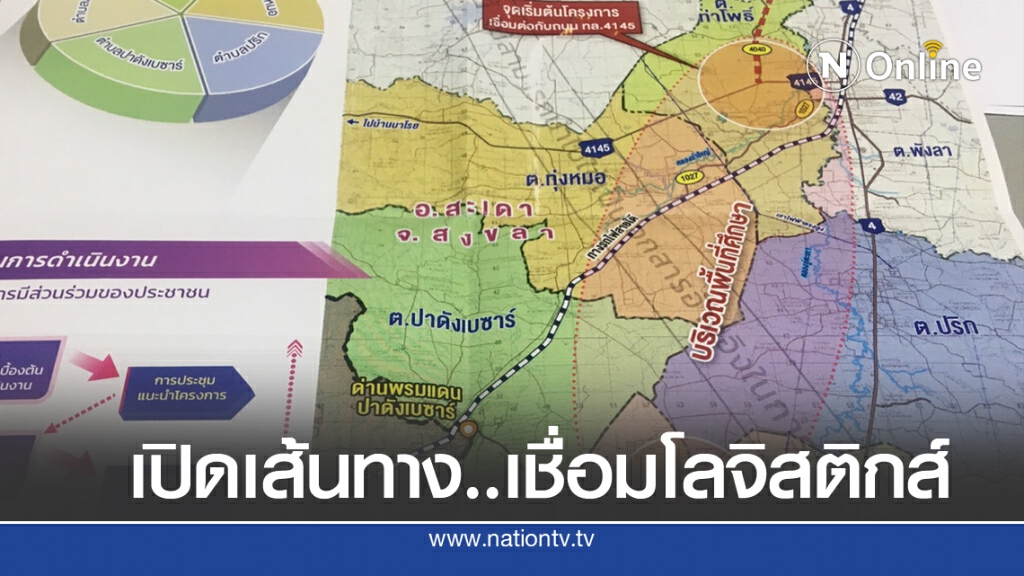 เปิดตัวถนนส่วนต่อขยาย 2 โครงการ  โครงข่ายเชื่อมโยงโลจิสติกส์ จ.สงขลา