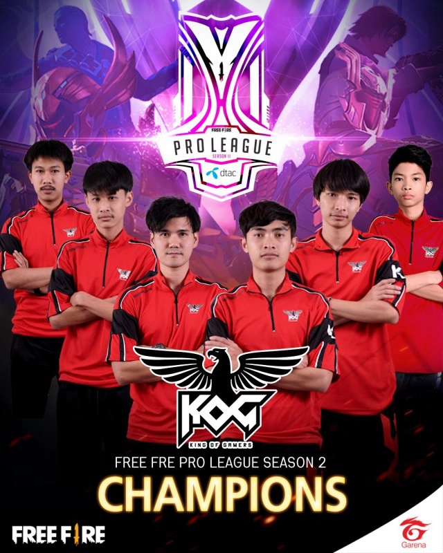 KOG  ปิดจ็อบ Free Fire Pro League โกยเงินรางวัล2ล.