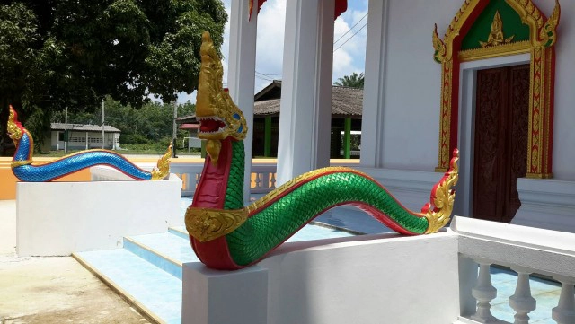 งูเขียวให้โชค เลื้อยบนรูปปั้นพญานาค ถูกหวยทั้งหมู่บ้าน