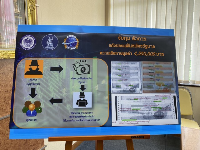 แก๊งพันธบัตรปลอม หลอกปชช.ร่วมลงทุน สูญเงินแล้ว 4.5 ล้าน