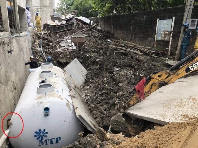 ถังบำบัดน้ำ กลิ้งทับคนงานดับคาไซต์งาน ย่านดุสิต