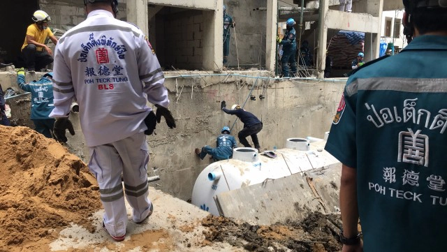 ถังบำบัดน้ำ กลิ้งทับคนงานดับคาไซต์งาน ย่านดุสิต