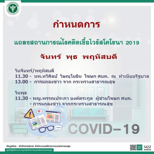 ศบค. เผยไทยไม่พบผู้ติดเชื้อโควิด-19 ไร้ผู้ติดเชื้อในประเทศ 43 วัน