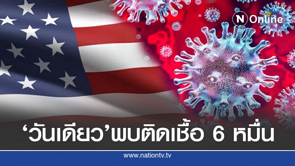 'สหรัฐฯ' ผู้ติดโควิด-19 ยอดพุ่งวันเดียว 6 หมื่นราย