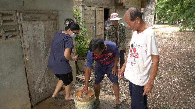 โอดน้ำประปาหมู่บ้าน "สีโคลน"