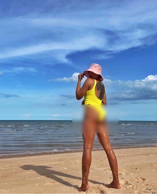 นานๆที "ดา เอ็นโดรฟิน" ใส่วันพีซอวดบั้นท้ายแซ่บ