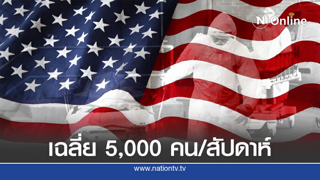 โควิด-19 ทำชาวอเมริกันตายสัปดาห์ละ 5,000